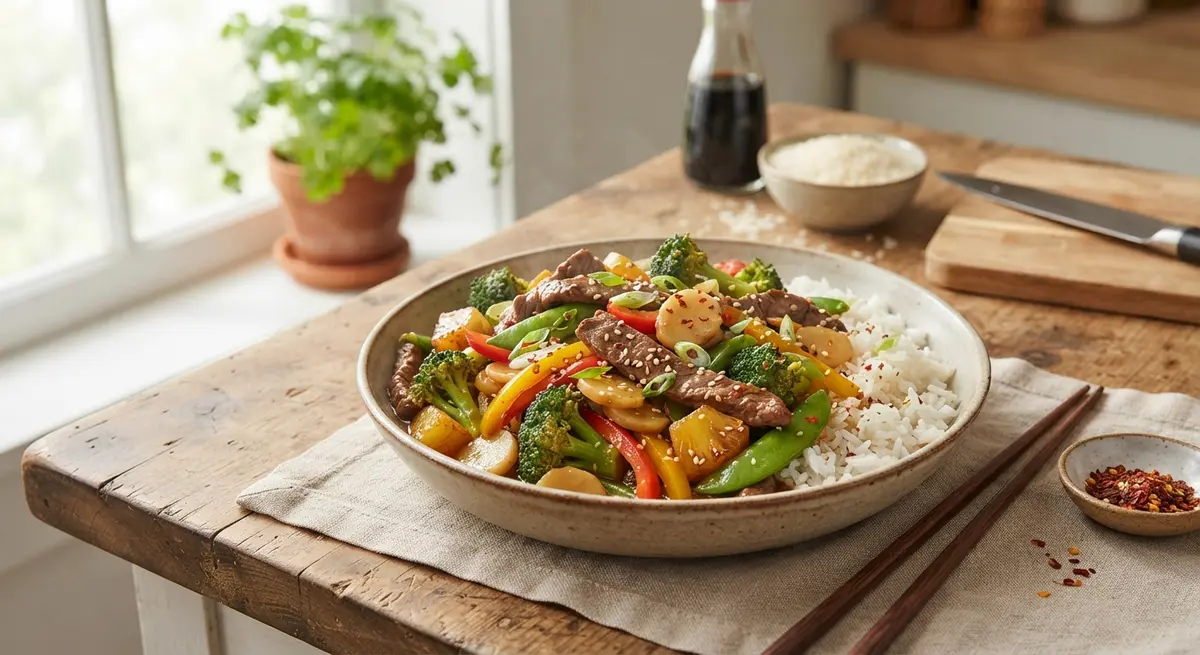 Lean Beef Broccoli Pineapple Jasmine Stir-Fry